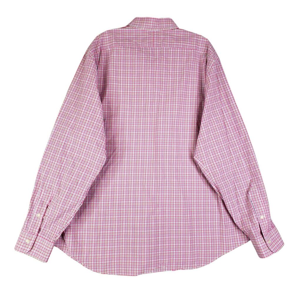 Polo Ralph Lauren Shirt Oxford Button Down Mens Size XXL Plaid Pink Long Sleeve - Picture 3 of 11